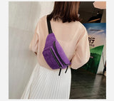 Corduroy Waist Bag Women Chest Bag
