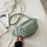 Corduroy Waist Bag Pack Women's Wallet Purse Large Phone Belt Bag