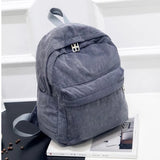Corduroy Women Backpack School Bags for Teenage Girls Female Shoulder Pack