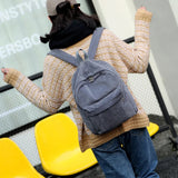 Corduroy Women Backpack School Bags for Teenage Girls Female Shoulder Pack