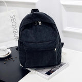 Corduroy Women Backpack School Bags for Teenage Girls Female Shoulder Pack