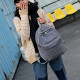 Corduroy Women Backpack School Bags for Teenage Girls Female Shoulder Pack