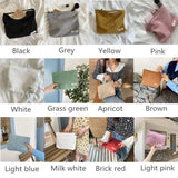 Corduroy Women Cosmetic Bag Cotton Makeup Pouch Hand Travel Lipstick Organizer