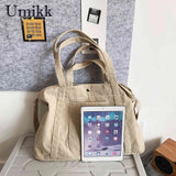 Corduroy Women Handbags Casual Large Capacity Ladies Crossbody Bag