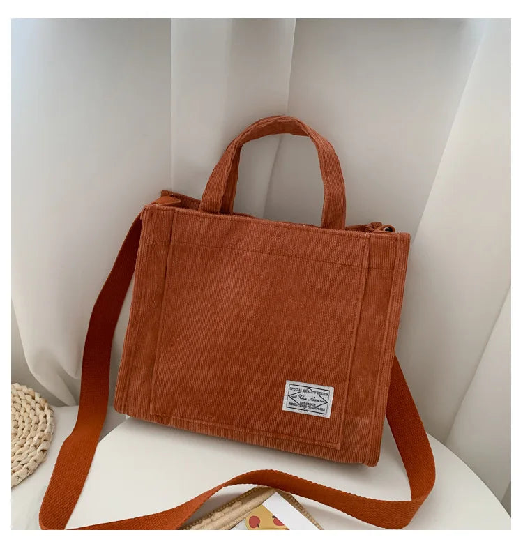Corduroy Women's Small Square Bag Handbag