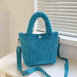 Corduroy Women's Bag Soft Handbags Messenger Purse Crossbody Shoulder Tote Bags