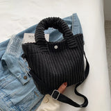 Corduroy Women's Bag Soft Handbags Messenger Purse Crossbody Shoulder Tote Bags