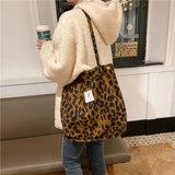 Corduroy Shoulder Bag - Large Capacity Retro Style Women's Bag