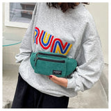 Corduroy Women's Waist Bag Small Canvas Crossbody Bags