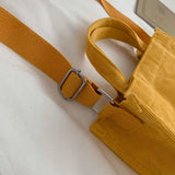 Corduroy Zipper Women Handbags Small Canvas Shoulder Bag Casual Tote Eco Crossbo