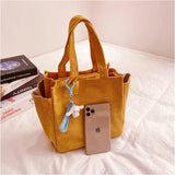 Corduroy Mini Doll Handbag Women Messenger Bag Canvas