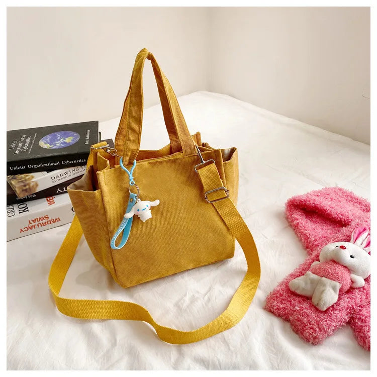 Corduroy Mini Doll Handbag Women Messenger Bag Canvas