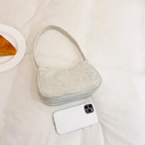 Corduroy Small Bag Retro Armpit Bag Chain Shoulder Bag