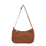 Corduroy Small Bag Retro Armpit Bag Chain Shoulder Bag