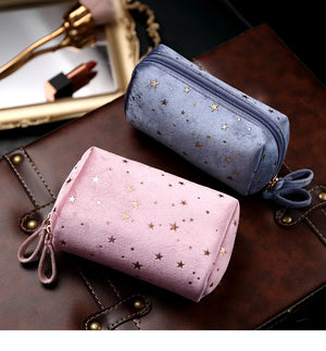 Cosmetic Bag Star Patterns Makeup Bag Storage Case Blue/Pink/Khaki