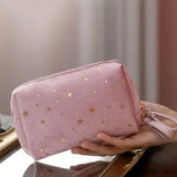 Cosmetic Bag Star Patterns Makeup Bag Storage Case Blue/Pink/Khaki