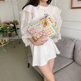 Floral Cosmetic Bag Small Fresh Large-capacity Clutch Female Student Multi-funct
