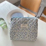 Floral Cosmetic Bag Small Fresh Large-capacity Clutch Female Student Multi-funct