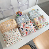 Floral Cosmetic Bag Small Fresh Large-capacity Clutch Female Student Multi-funct