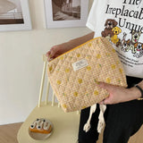 Floral Cosmetic Bag Small Fresh Large-capacity Clutch Female Student Multi-funct