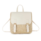 Vintage Straw Backpack Women's Bag