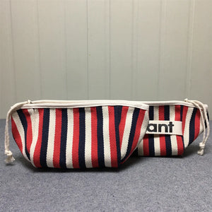 Striped Makeup Case Organizer Tassel Cosmetic Pouch Travel Toiletry Bag