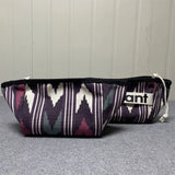 Striped Makeup Case Organizer Tassel Cosmetic Pouch Travel Toiletry Bag