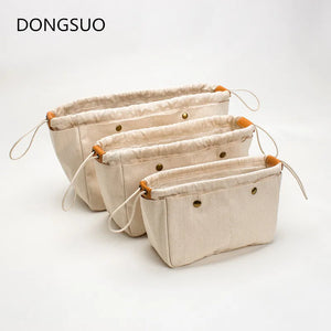 Canvas Insert Bag for Large Tote Makeup Organizer