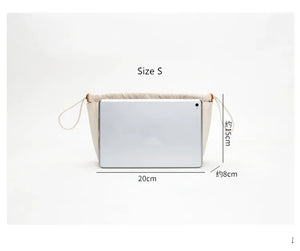 Canvas Insert Bag for Large Tote Makeup Organizer