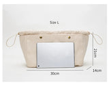 Canvas Insert Bag for Large Tote Makeup Organizer