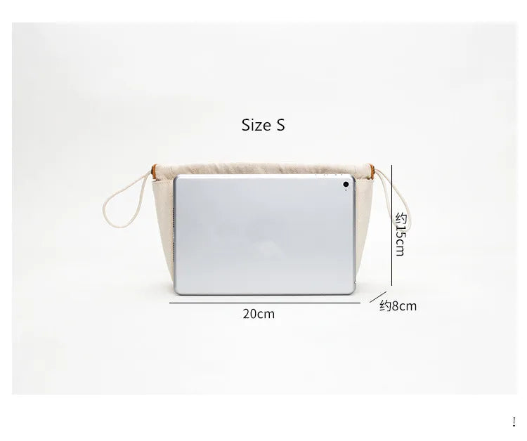 Canvas Insert Bag for Large Tote Makeup Organizer