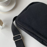 Canvas Zipper Saddle Bag Women's Shoulder Crossbody