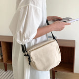 Canvas Zipper Saddle Bag Women's Shoulder Crossbody