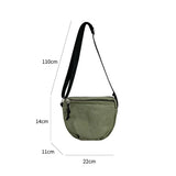Canvas Zipper Saddle Bag Women's Shoulder Crossbody