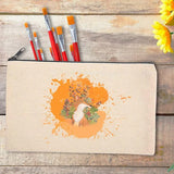 Cotton Canvas Cosmetic Bag with Zipper