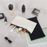 Cotton Canvas Cosmetic Bag with Zipper