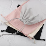 Cotton Canvas Inner Bags Drawstring Pouch Pink Gray Beige
