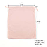 Cotton Canvas Inner Bags Drawstring Pouch Pink Gray Beige