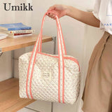 Cotton Carry On Bag Large Capacity Cartoon Printed Multifunction Zipper