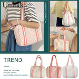 Cotton Carry On Bag Large Capacity Cartoon Printed Multifunction Zipper