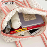 Cotton Carry On Bag Large Capacity Cartoon Printed Multifunction Zipper