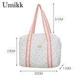 Cotton Carry On Bag Large Capacity Cartoon Printed Multifunction Zipper