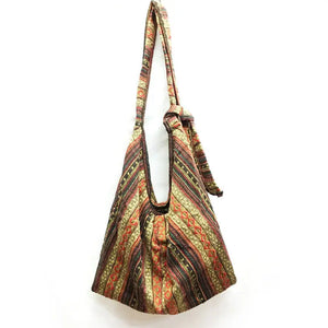Vintage Cotton Shoulder Bag for Women Large Capacity