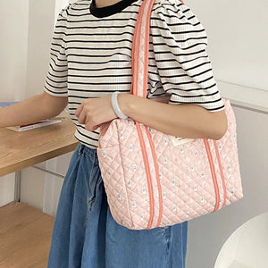 Cotton Tote Bag Soft Travel Mom Mummy Bag Large Capacity Cartoon Printed