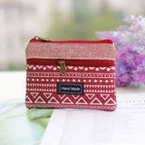 Floral Plaid Women's Short Wallet Handbag Coin Purse Card Pouch Bag