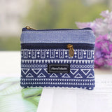 Floral Plaid Women's Short Wallet Handbag Coin Purse Card Pouch Bag