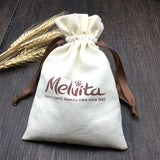 Cotton Gift Bags Drawstring Pouch Packaging Natural Cotton Bag Logo Print