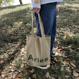 Cotton Green Letter Canvas Handbag One Shoulder Bag