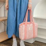 Cotton Hand Luggage Bag Soft Women Mummy Bag Large Capacity Cartoon Printed