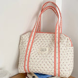 Cotton Hand Luggage Bag Soft Women Mummy Bag Large Capacity Cartoon Printed